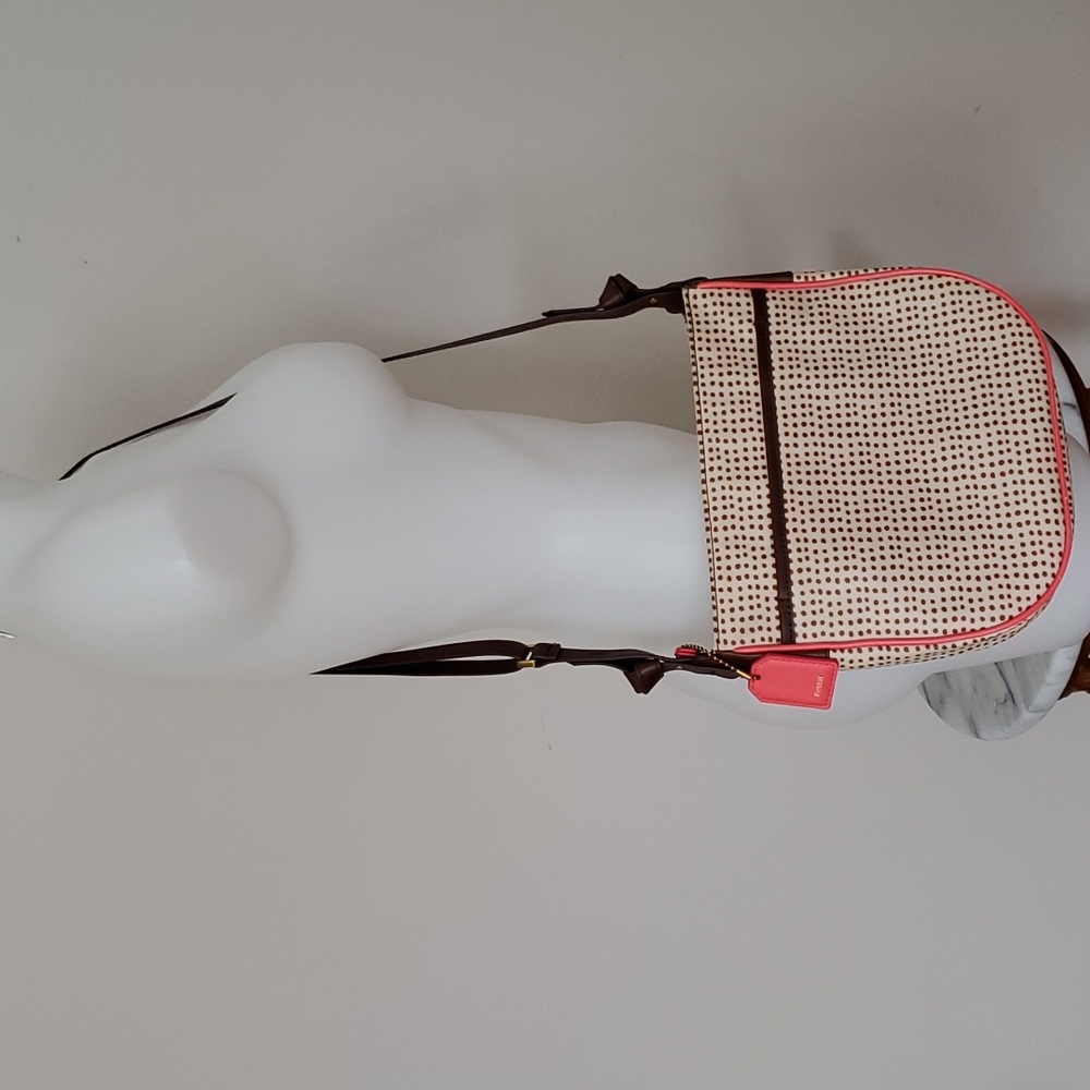 Fossil Polkadot Crossbody Purse 9x11